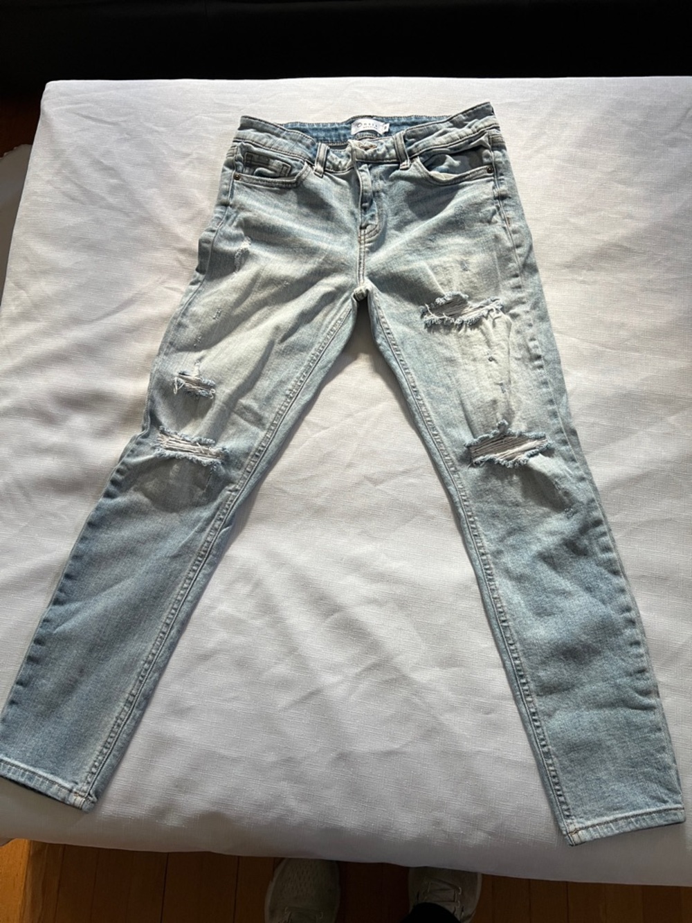 Oasis Light Blue Distressed Skinny Jeans